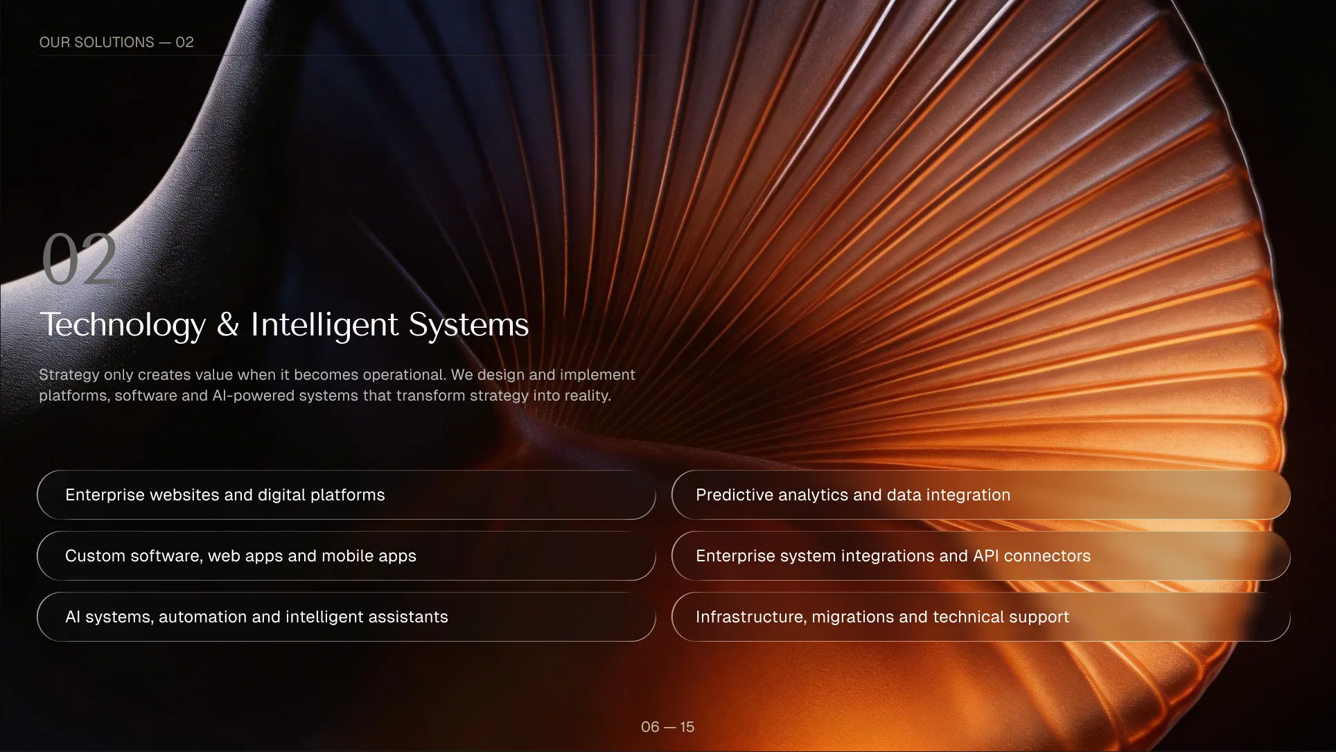Solutions 02: Technology and Intelligent Systems