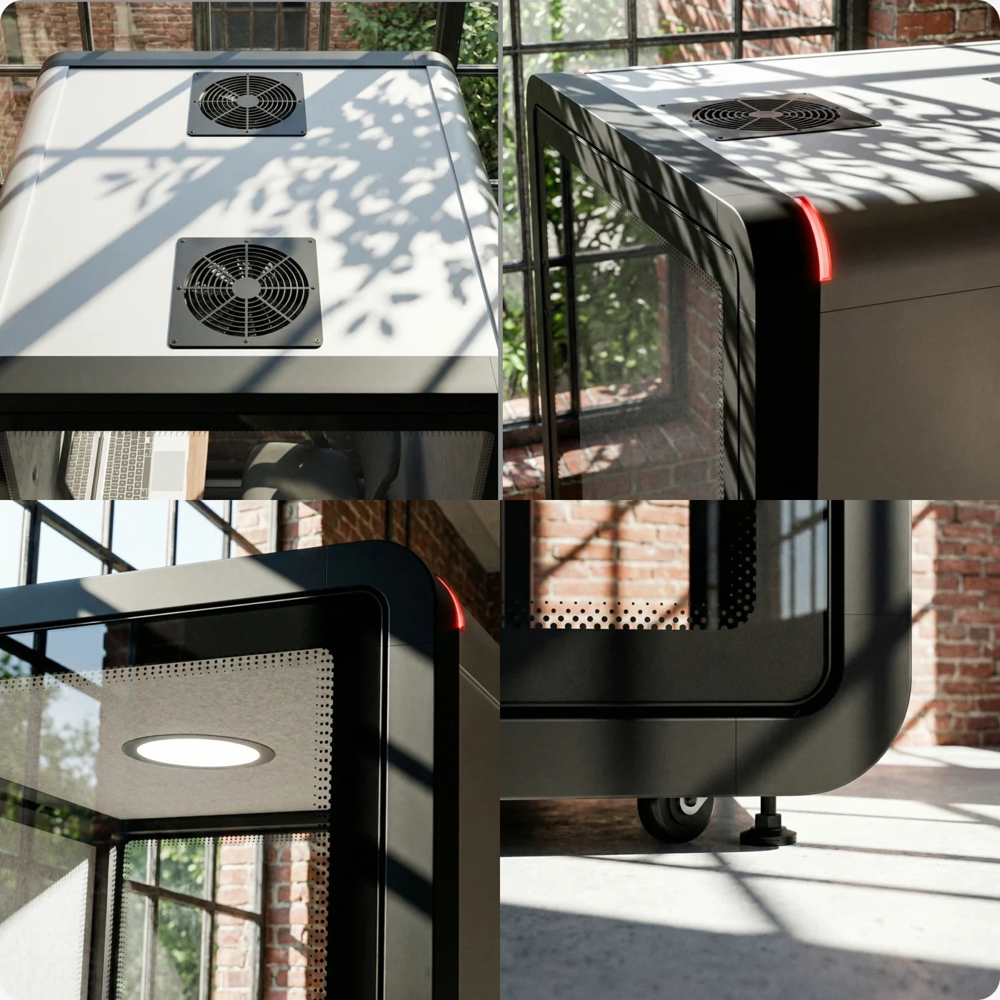 T-Box fans, status light, lighting and wheels